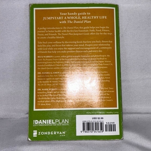 Book Paperback: The Daniel Plan Jumpstart Guide: Daily Steps to a Healthier Life - Picture 2 of 3